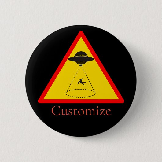 Alien Abduction UFO Thunder_Cove Ronde Button 5,7 Cm (Voorkant)