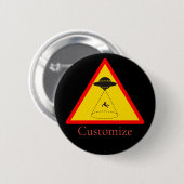 Alien Abduction UFO Thunder_Cove Ronde Button 5,7 Cm (Voorkant /achterkant)