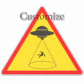Alien Abduction UFO Thunder_Cove Sticker (Voorkant)
