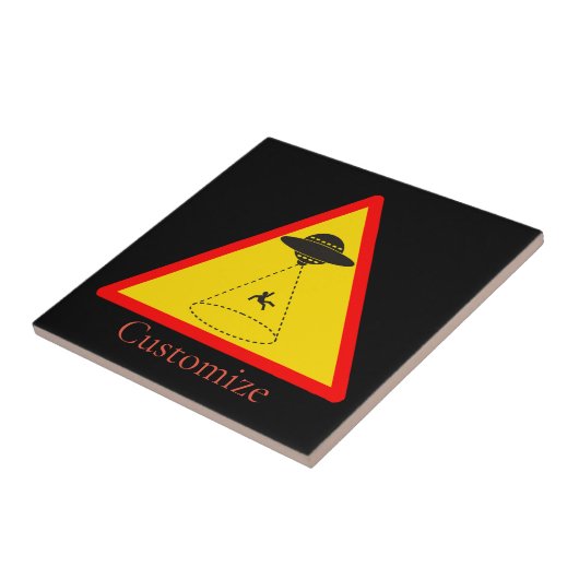 Alien Abduction UFO Thunder_Cove Tegeltje (Zijkant)