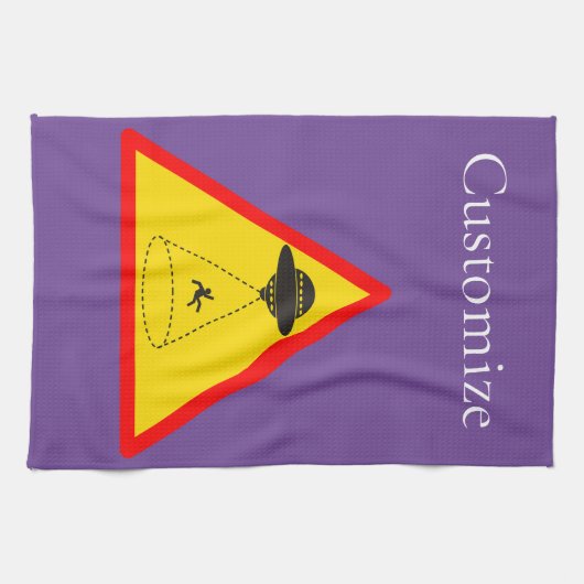 Alien Abduction UFO Thunder_Cove Theedoek (Horizontaal)