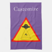 Alien Abduction UFO Thunder_Cove Theedoek (Verticaal)