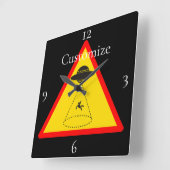 Alien Abduction UFO Thunder_Cove Vierkante Klok (Hoek)