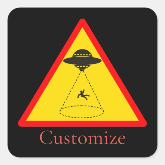 Alien Abduction UFO Thunder_Cove Vierkante Sticker (Voorkant)