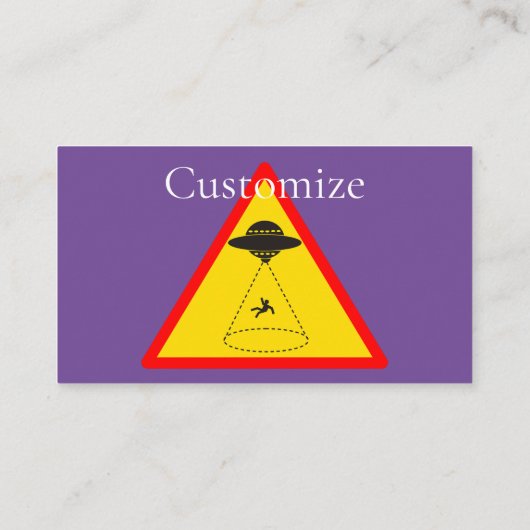 Alien Abduction UFO Thunder_Cove Visitekaartje (Achterkant)