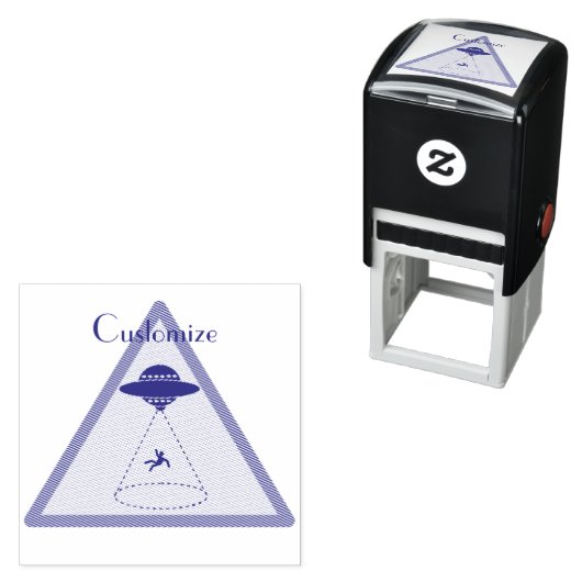 Alien Abduction UFO Thunder_Cove Zelfinktende Stempel (In situ)