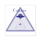 Alien Abduction UFO Thunder_Cove Zelfinktende Stempel (Design)