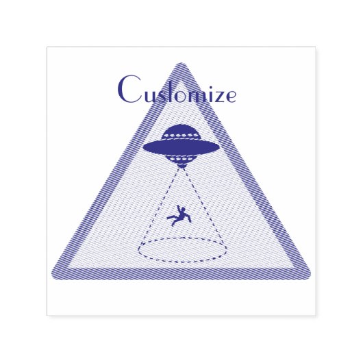 Alien Abduction UFO Thunder_Cove Zelfinktende Stempel (Design)