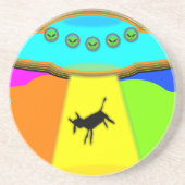 Alien Abduction Zandsteen Onderzetter (Voorkant)