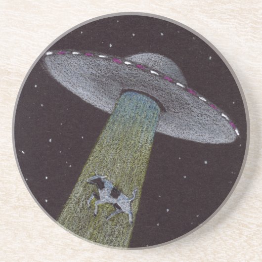 Alien Abduction Zandsteen Onderzetter (Voorkant)