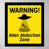 Alien Abduction Zone Poster (Voorkant)
