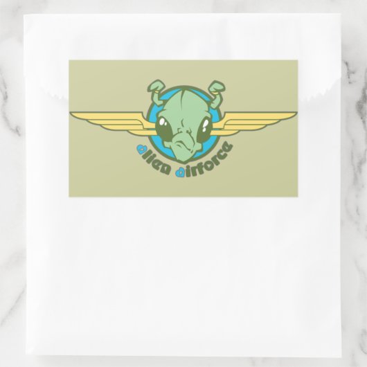 Alien Airforce Rechthoekige Sticker (Tas)