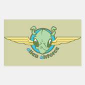 Alien Airforce Rechthoekige Sticker (Voorkant)