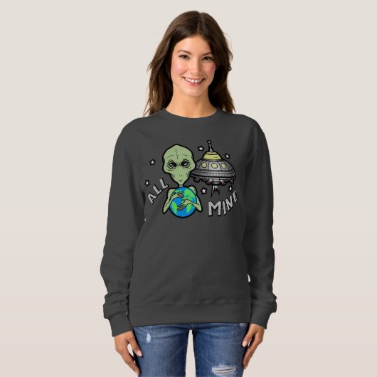 Alien All Mine Dames Basic Sweatshirt (Voorkant volledig)