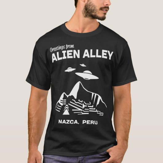 Alien Alley Nazca Peru T-shirt (Voorkant)
