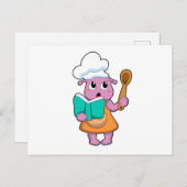 Alien als Cook met Cookbook Briefkaart (Voorkant / Achterkant)