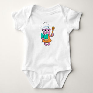 Alien als Cook met Cookbook Romper