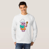 Alien als Cook met Cookbook T-shirt (Voorkant volledig)