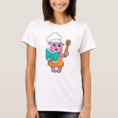 Alien als Cook met Cookbook T-shirt (Voorkant)
