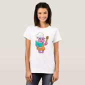 Alien als Cook met Cookbook T-shirt (Voorkant volledig)