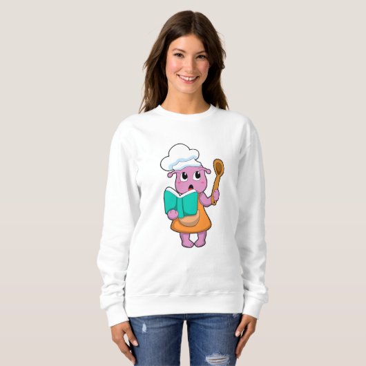 Alien als Cook met Cookbook Trui (Voorkant volledig)