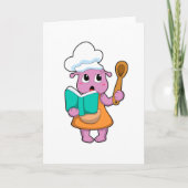 Alien als kok met kookboek kaart (Voorkant)