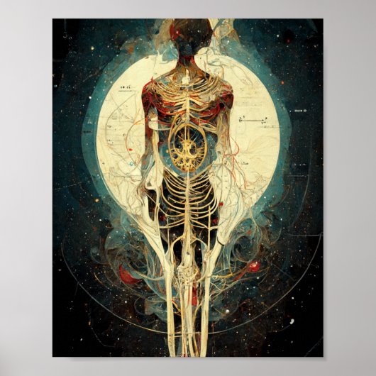 Alien Anatomy 1 Science Fiction Art Poster (Voorkant)