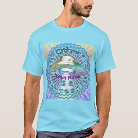 Alien Andere Auto Ruimteschip T-shirt (Voorkant)