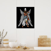 Alien Anunnaki God Ancient Sumerian King Poster (Keuken)