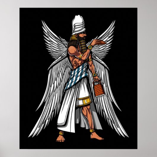 Alien Anunnaki God Ancient Sumerian King Poster (Voorkant)
