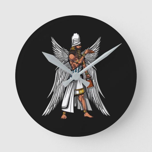 Alien Anunnaki God Ancient Sumerian King Ronde Klok (Voorkant)