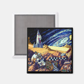 Alien Archeology Square Magnet (Voorkant / Achterkant)