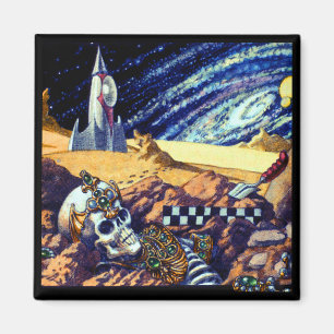 Alien Archeology Square Magnet