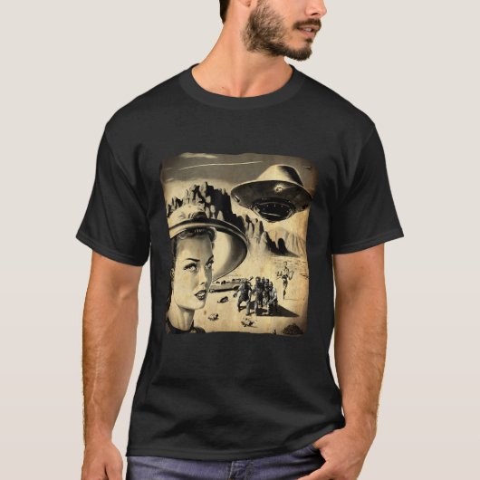 Alien Area 51 Zombie Nevada Desert Cool Retro Grap T-shirt (Voorkant)