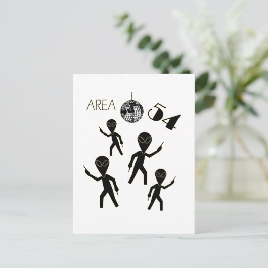 Alien Area 54 Briefkaart (Staand voorkant)