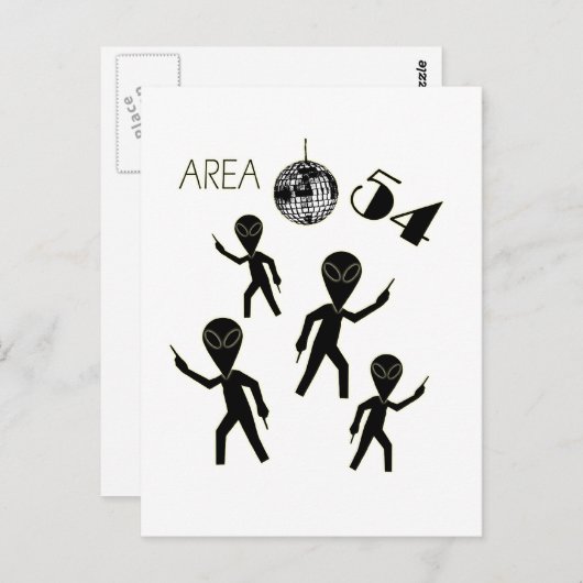 Alien Area 54 Briefkaart (Voorkant / Achterkant)