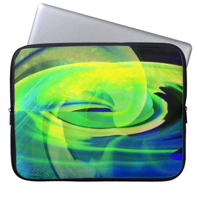 Alien Arrival Abstracte laptophoes Laptop Sleeve (Voorkant)
