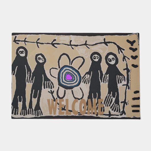 ALIEN ARRIVAL, EDIT TEKST, Rug Deurmat (Voorkant)