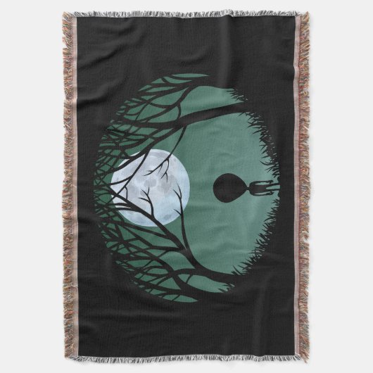 Alien Art Blanket E.T. Alien Grey Throw Blanket Deken (Voorkant Verticaal)