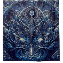 Alien Art Nouveau Douchegordijn