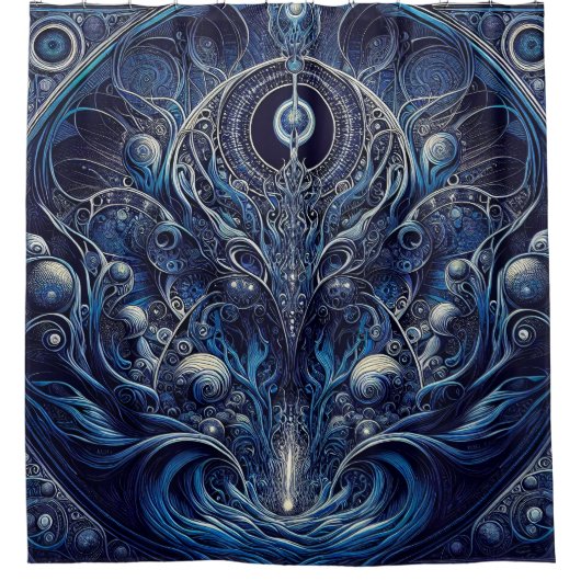 Alien Art Nouveau Douchegordijn (Voorkant)