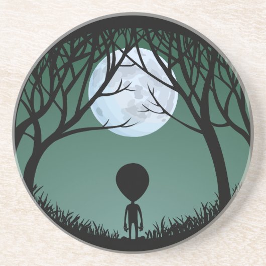 Alien Art-Onderzetters - Buitenaardse geschenken e Zandsteen Onderzetter (Voorkant)