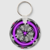 Alien Art - Paarse Neon Sleutelhanger (Voorkant)