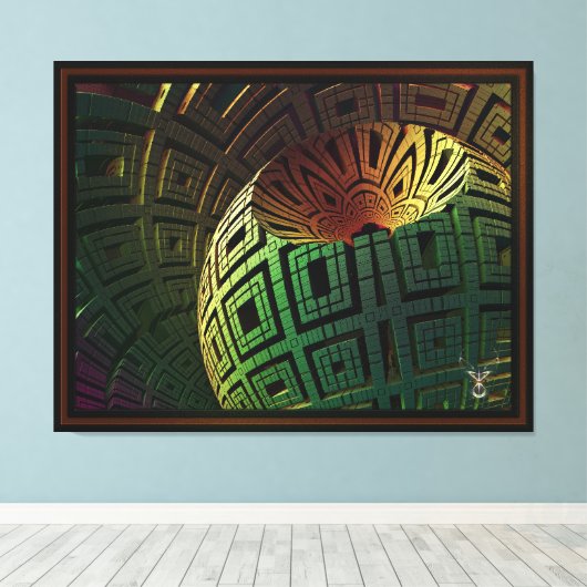 Alien Artifact door Xzendor7 Canvas Afdruk (Insitu (Houten vloer))