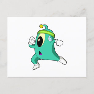 Alien as Runner Briefkaart