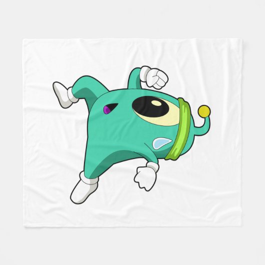 Alien as Runner Fleece Deken (Voorkant (Horizontaal))