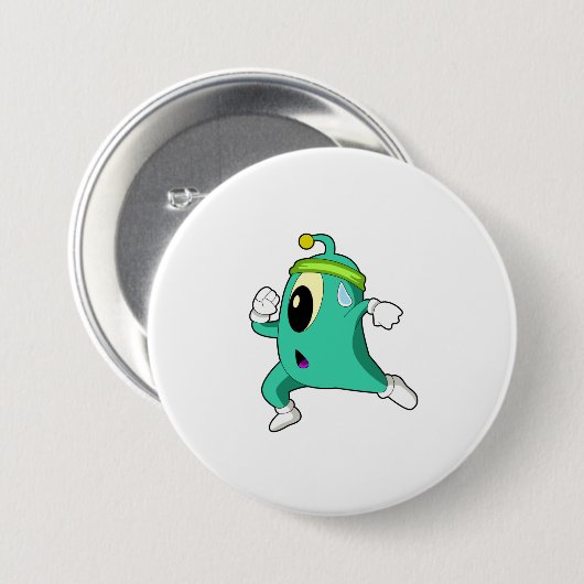 Alien as Runner Ronde Button 7,6 Cm (Voorkant /achterkant)