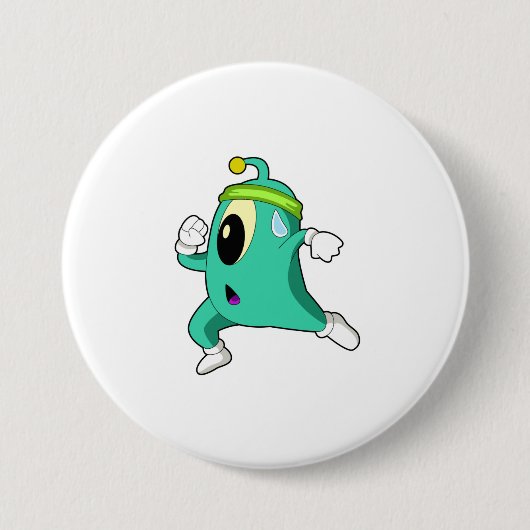 Alien as Runner Ronde Button 7,6 Cm (Voorkant)