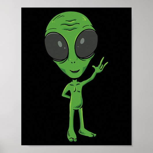 Alien ASL Handgebaar Doof Gehoorverlies Bewustzijn Poster (Voorkant)