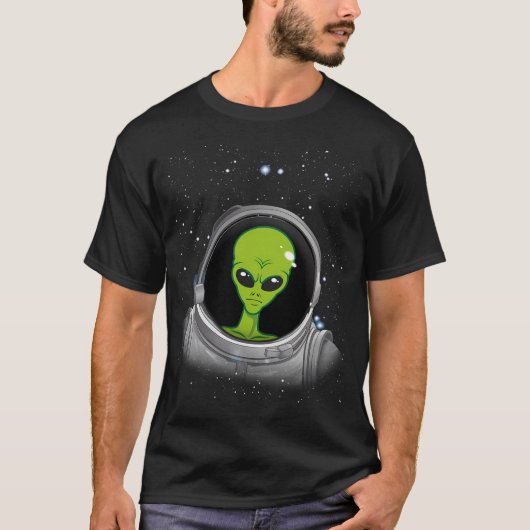 Alien Astronaut Alien UFO Conspiracy Astronaut Mar T-shirt (Voorkant)